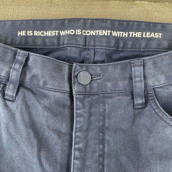 RHONE Everyday Twill 5-Pocket Pants Men 32x32 Navy Blue Slim Straight Fit - Picture 3 of 15